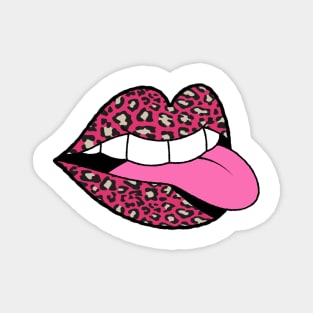 Pink Leopard Mouth Magnet