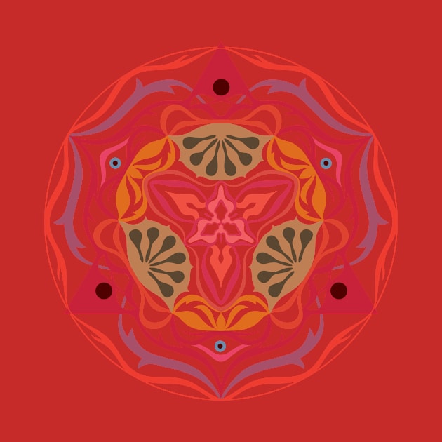Shamanic psychedelic mandala by inamandalart