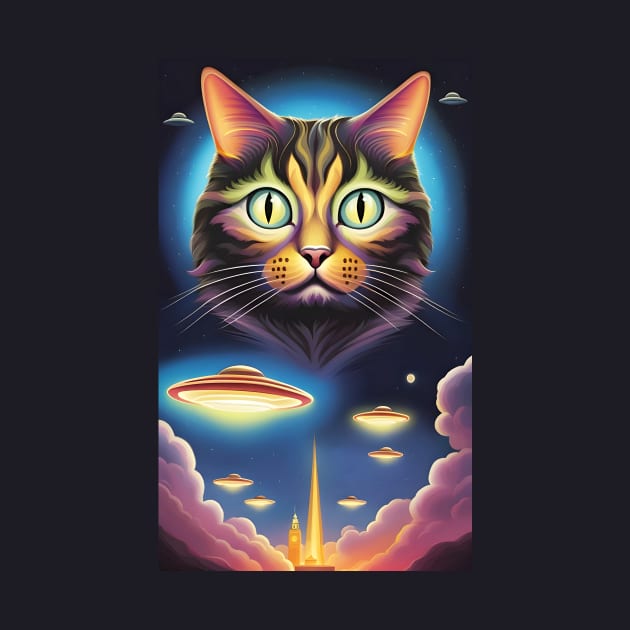 Cat UFO Invaders by roswellboutique