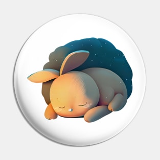 The sleeping bunny under the stars Pin