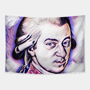 Wolfgang Amadeus Mozart Pink Portrait | Wolfgang Amadeus Mozart Artwork 7 Tapestry