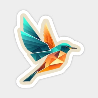 Paradise Bird - Geometric bird design for the environment Magnet