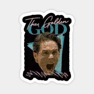 Golden God Retro Magnet