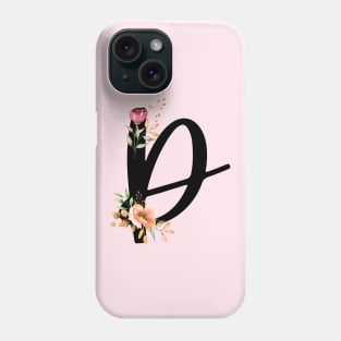 Letter D With Autumn Floral Wreath Phone Case