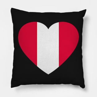 I Love Peru // Heart-Shaped Peruvian Flag Pillow