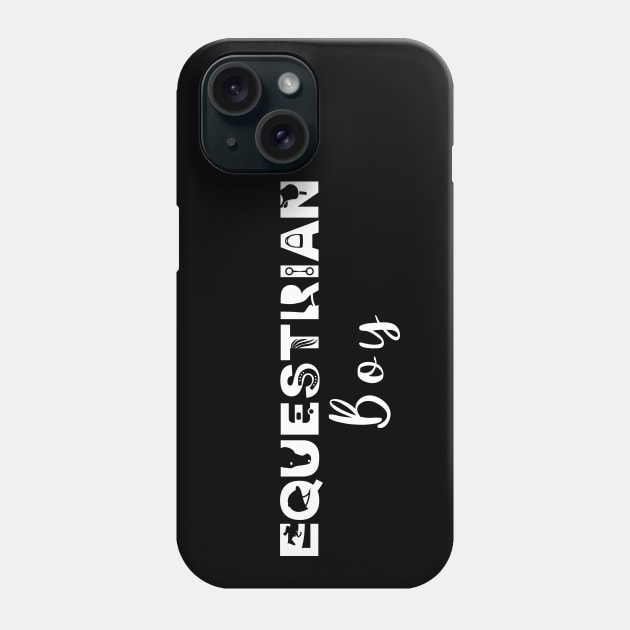 Equestrian Boy (White) Phone Case by illucalliart