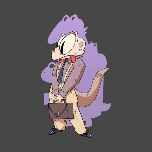 Gecko Businessman ready to work by sythelum