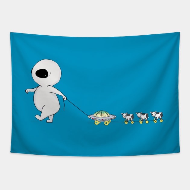 alien pull toy Tapestry by randomship