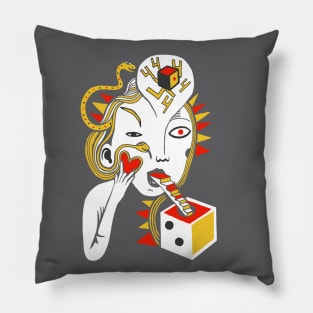 crazy girl Pillow