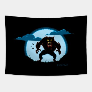 Pixel Wolfman Tapestry