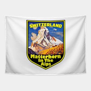 Matterhorn Switzerland Vintage Travel Tapestry