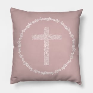 cross floral Pillow