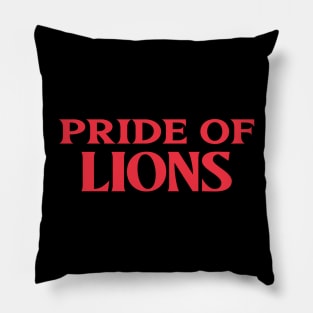 Pride of Lions Animal Collective Nouns Pillow