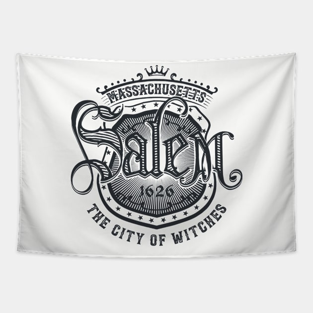 Salem Massachusetts The City Of Witches Tapestry by Designkix