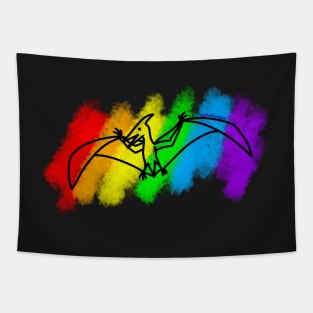 Rainbow Pterosaur Tapestry