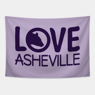 I Love AVL Black Bear - PurpleO 13 Tapestry