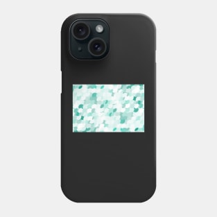 Teal blue abstract bubbles, soft blue summer design Phone Case