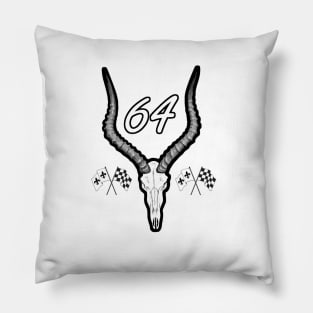 64 Impala Skull White Number Pillow