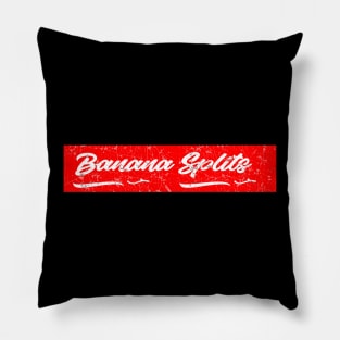 banana splits red vintage Pillow