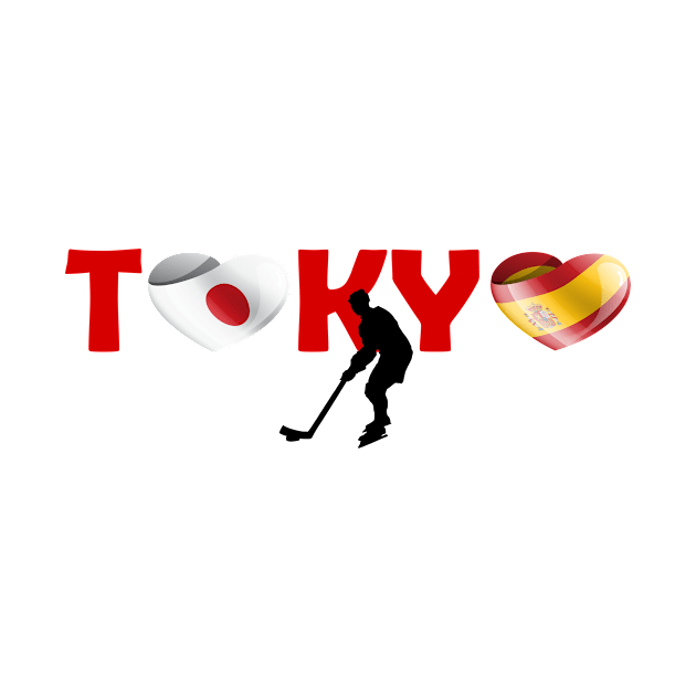 Hockey in Tokyo - team Spain (ES) by ArtDesignDE