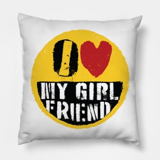 I LOVE MY GIRLFRIEND - Graffiti Love: I Heart My Girlfriend Street Art Design Pillow