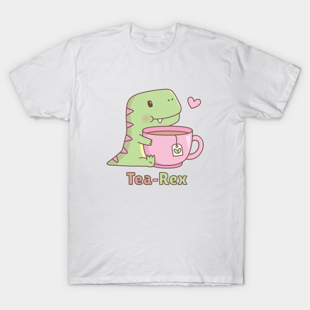 Discover Cute Dinosaur Tea-Rex Hugging Teacup - Cute Dino - T-Shirt