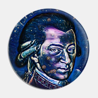 Wolfgang Amadeus Mozart Dark Night Portrait | Wolfgang Amadeus Mozart Artwork 3 Pin