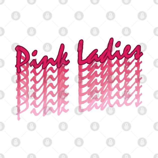 Pink Ladies // Retro Text Design by Trendsdk