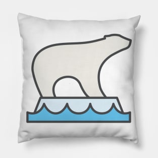 Polar Bear Environment Icon Pillow