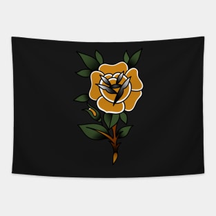 Yellow Traditional Rose Tapestry