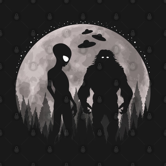 Bigfoot Alien Ufos by Tesszero