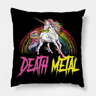 Death Metal Unicorn Pillow