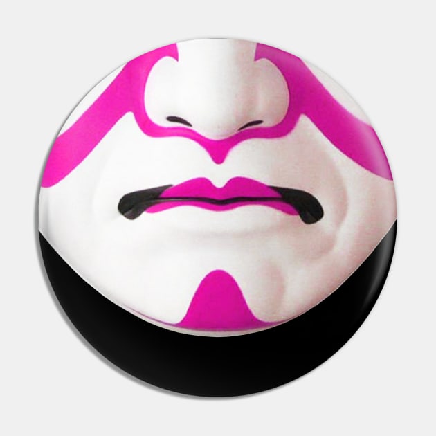 Kabuki Mouth - Pink Pin by BigOrangeShirtShop