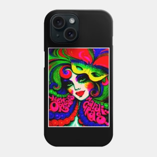 Mardi Gras : Colorful Abstract New Orleans Advertising Print Phone Case