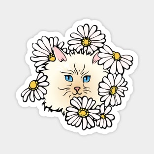 Kitten in the flower bed Magnet
