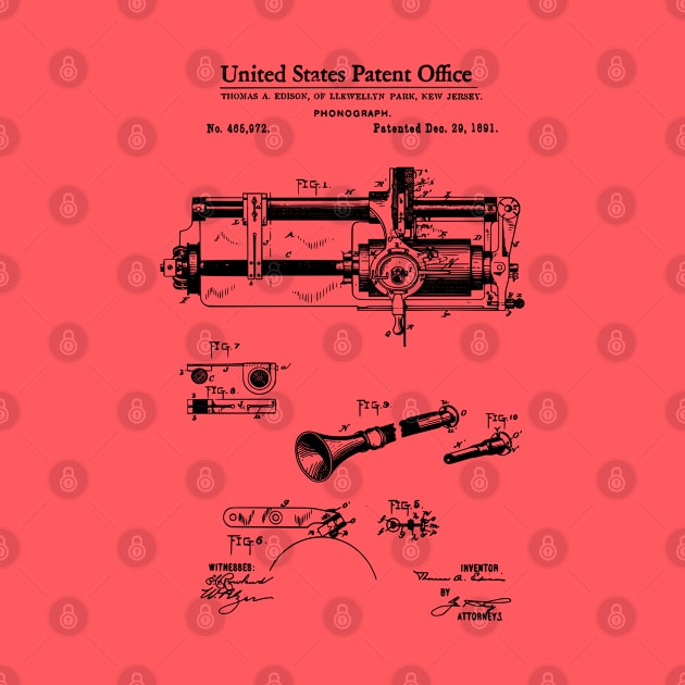 US Patent - Cylindrical Phonograph by Taylor'd Designs