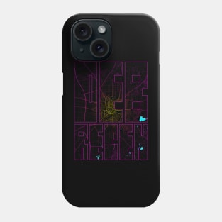 Debrecen, Hungary City Map Typography - Neon Phone Case