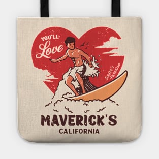 Vintage Surfing You'll Love Maverick's Beach, California // Retro Surfer's Paradise Tote