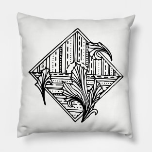 Geometric Fan Diamond Pillow