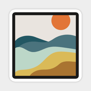 Colorful abstract beach pattern Magnet