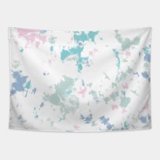 Colorful storm tie-dye shibori style over white background Tapestry