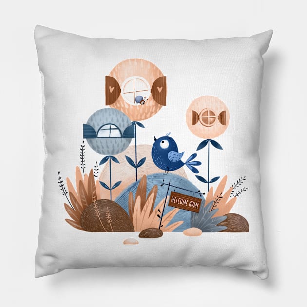 Welcome home Pillow by Elena Amo