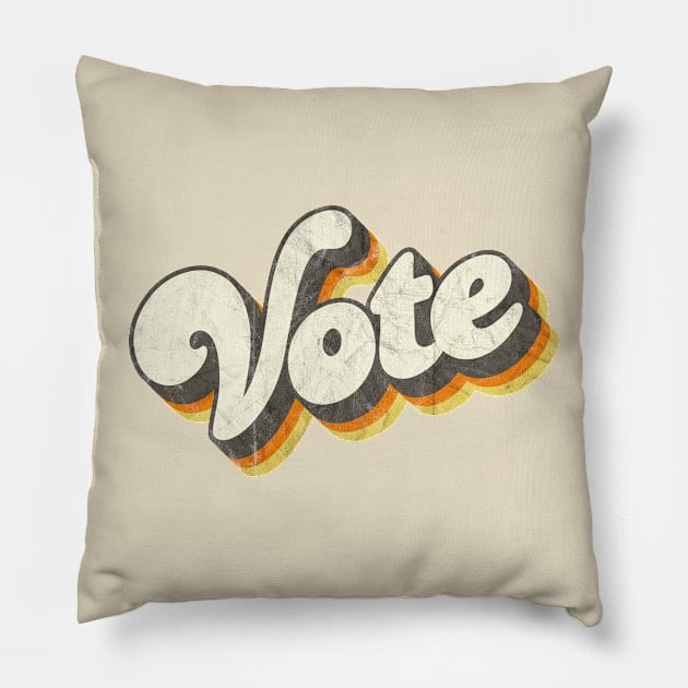 Retro Vintage Vote Pillow by Jennifer