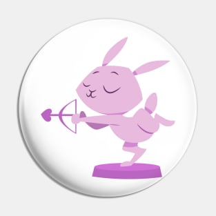 Archer Bunny statue Pin