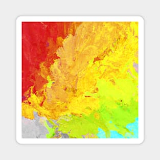 Painter Artist Abstract Colors Merging mixing Magnet