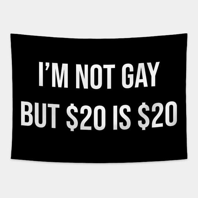 i’m not gay but $20 is $20 Tapestry by YousifAzeez