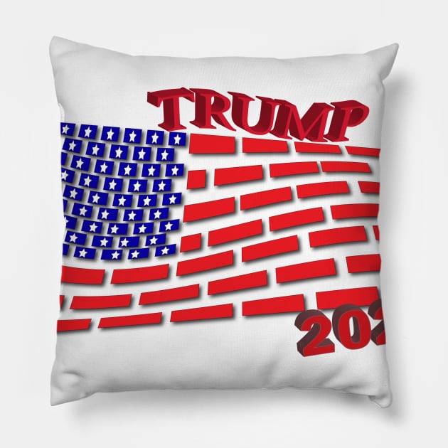 Build the Wall 2020 Pillow by CVCSigns