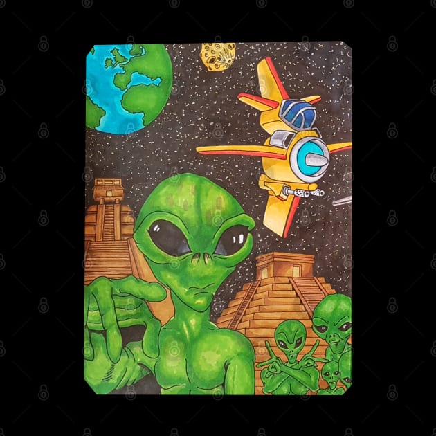 UFO Weird Alien World by Mash75Art