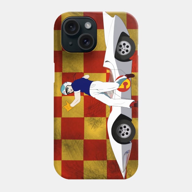 Speed Racer Leap - Distressed Phone Case by DistractedGeek
