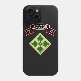 D Co 58th Infantry (Ranger) Scroll - LRRP w 4th ID Phone Case